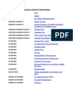 Obama Debate Matrix