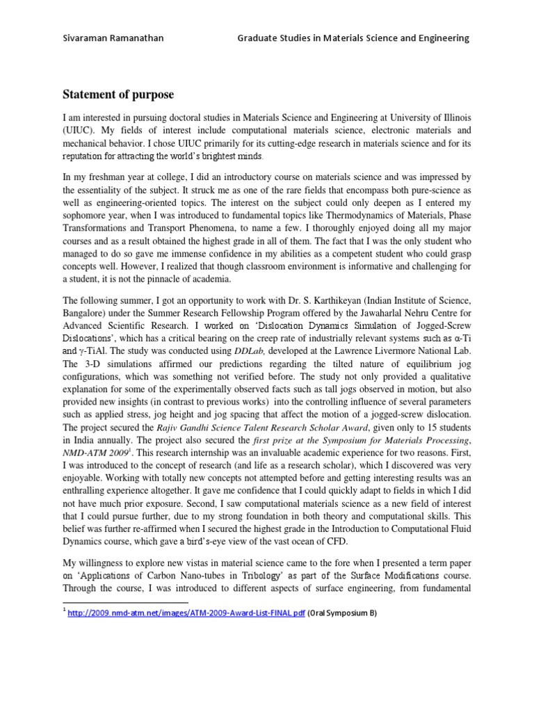 Sivaraman SoP UIUC | PDF | Science | Materials Science