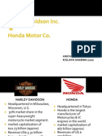 Harley Davidson Vs Honda Strategy