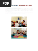 Adaptação no berçário Estimulação para bebês