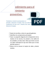 Procedimiento para El Mantenimiento Preventivo