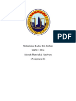 Muhammad Badree Bin Borhan 53158212204 Aircraft Material & Hardware (Assignment 1)