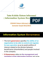 Tata Kelola Sistem Informasi (Information System Governance)