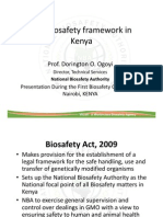 Biosafety Framework in Kenya