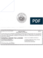 General Excise Tax License