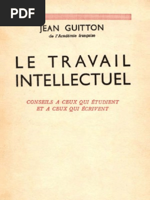 Le Travail Intellectuel Jean Guitton Pdf Rene Descartes Verite