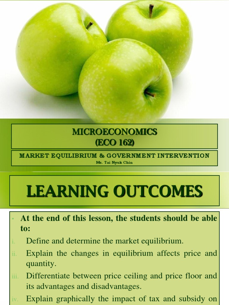 4 Eco162 Market Equilibrium And Government Intervention