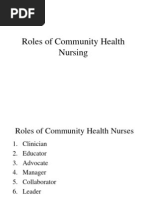 Unit 2 - Roles of Community Health Nursing