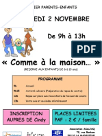 Affiche Comme À La Maison 2 Novembre 2012