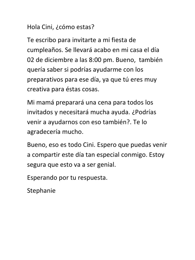 Invitacion en Ingles | PDF | Cocina, comidas y vino | Salud y bienestar, image size:768x1024