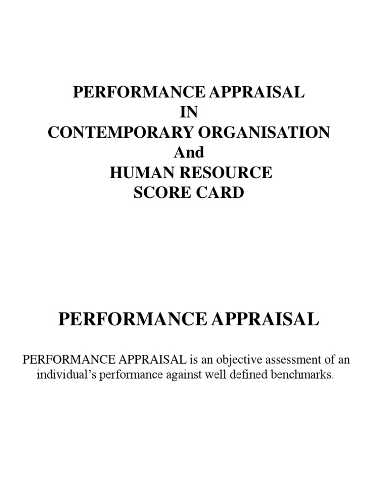 Performance Appraisal in Organizations | PDF | Career & Growth | Business