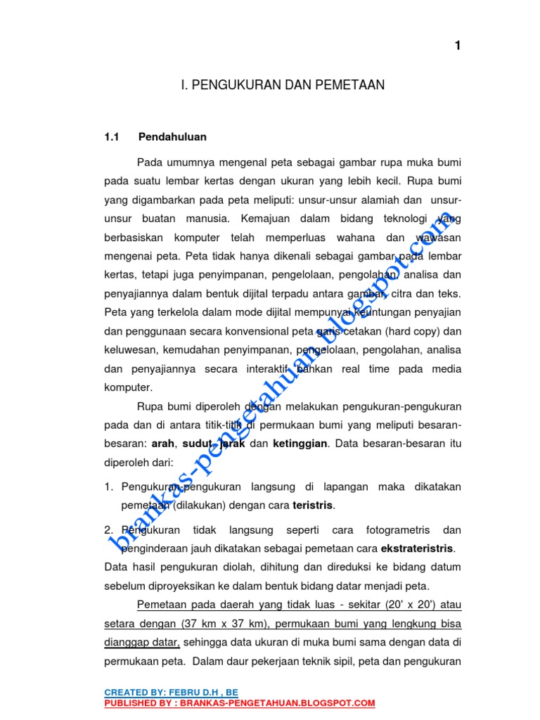 Ilmu Ukur Tanah Dan Pemetaan