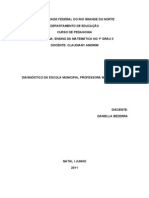 Diagnóstico Da Escola Municipal Professora Malvina Cosme