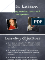 Music Lesson: Identifying Musical Eras and Composers