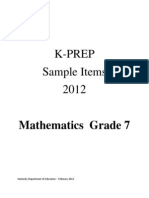 Grade 7 - Math Assessment