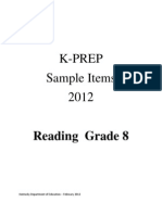 Grade 8 - Reading Assessment