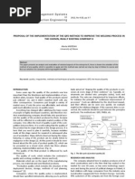 PROPOSAL OF THE IMPLEMENTATION OF THE QFD METHOD TO IMPROVE THE WELDING PROCESS IN THE CHOSEN, REALLY EXISTING COMPANY X / Propozycja implementacji metody QFD dla doskonalenia procesu spawania w wybranym, realnie istniejącym przedsiębiorstwie