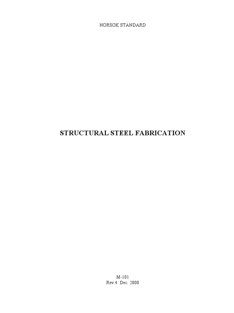 Structural Steel Fabrication Norsk Standard | PDF | Nondestructive ...