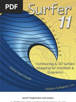 Golden Software Surfer 11 User Manual - newelder