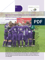 Match Report V Plymouth Argyle Sunday 28th October 2012 South West Combination League UPCWFC 2-6 Plymouth Argyle