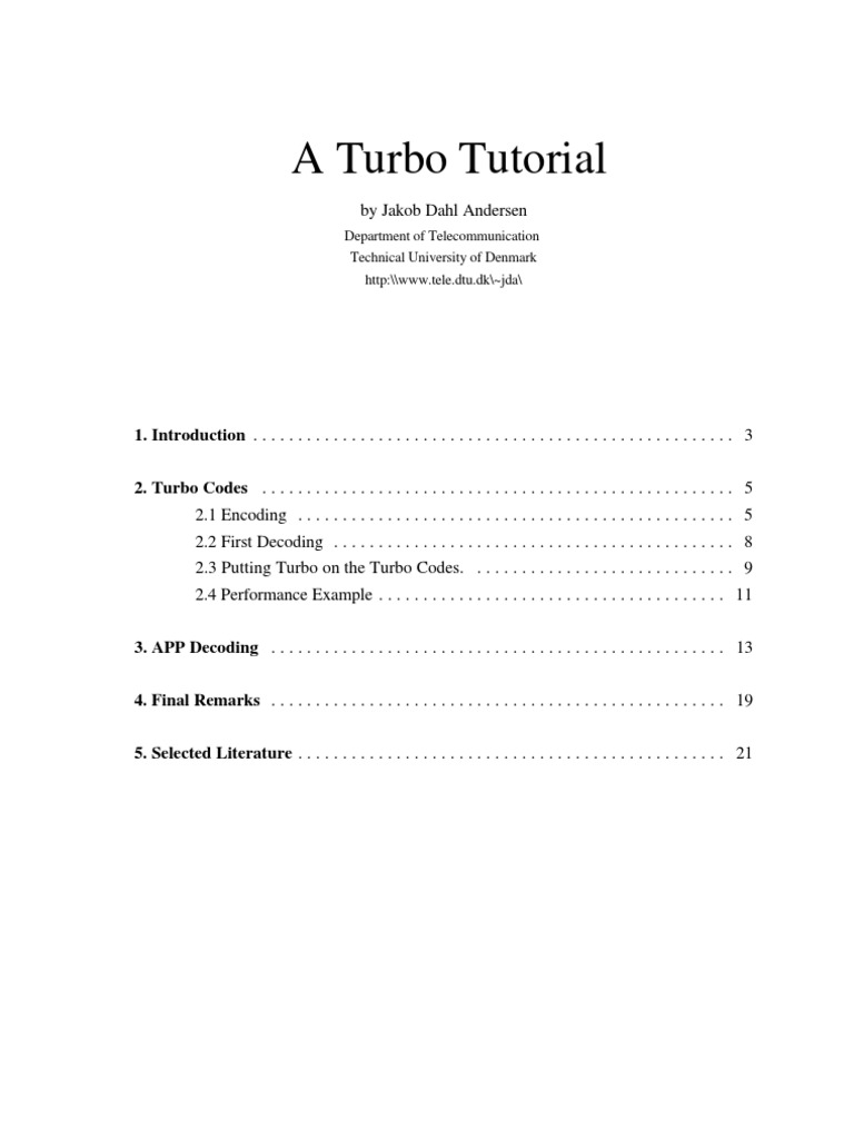 Turbo Codes | PDF