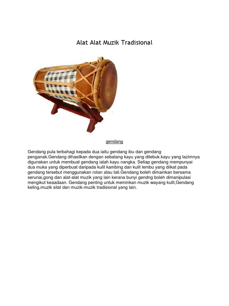 Alat Muzik Traditional Folio Muzik