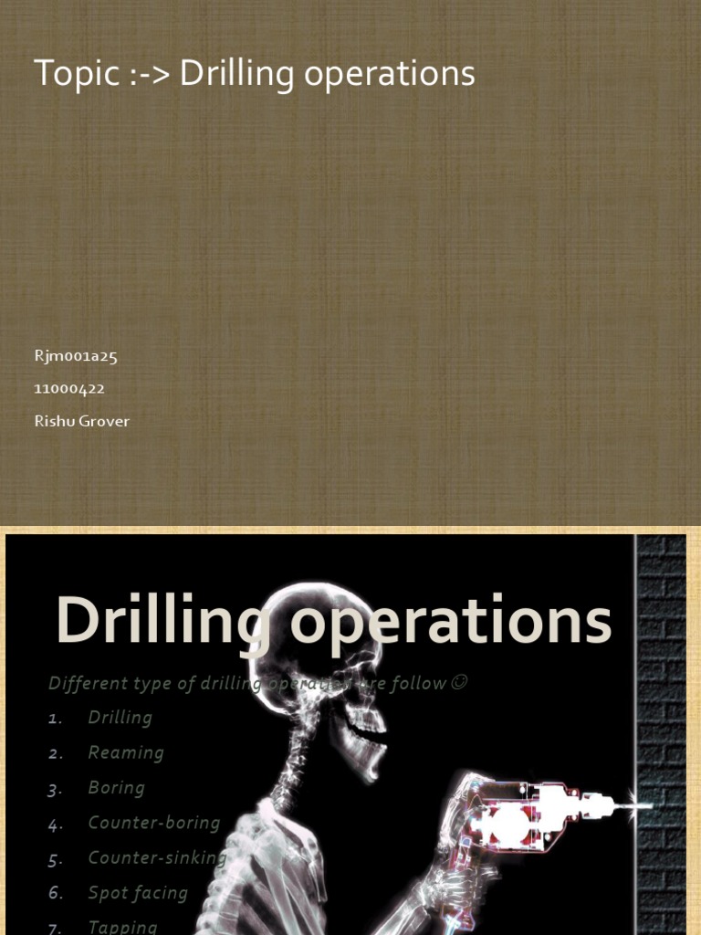 Drilling Operations Overview | PDF