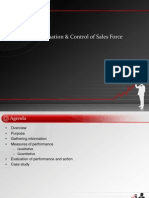 Performance Evaluation & Control of Sales Force