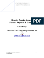 How To Create An Access Form-Report-Query