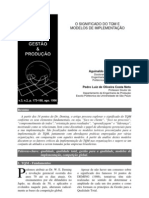 O Significado Do TQM E Modelos de Implementação: Resumo