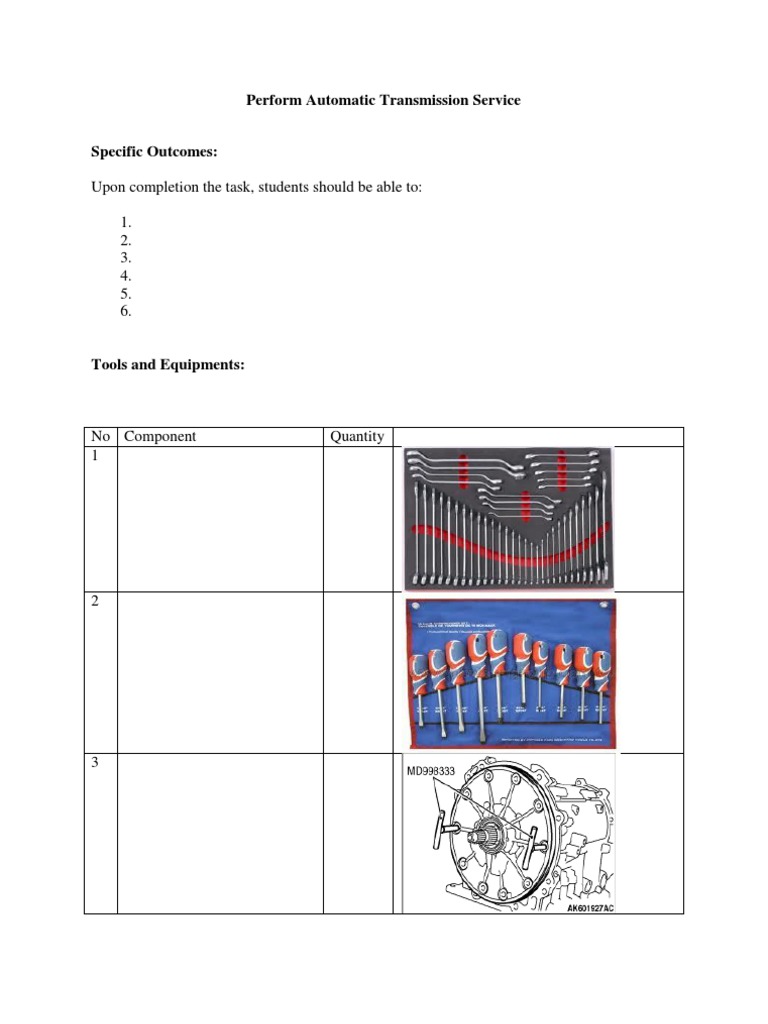 Automatic Transmission Inspection Guide | PDF | Computers | Technology ...