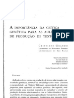 14 - A Importância da Crítica Genética Para as Aulas de Produção de Textos