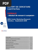 Raport de Cercetare Cantitativa ISRA Center - Magazinul Progresiv Cereale Omnibus Sept 2009 1