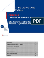 Raport de Cercetare Cantitativa ISRA Center - Magazinul Progresiv Cereale Omnibus Sept 2009 1