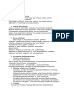 Psychology Paper - I Foundations of Psychology