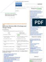 Difference Between Bill of Exchange and Cheque - Check