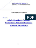 Administração de Pessoal, Gerência de Recursos Humanos e Gestão Estratégica