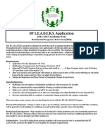 BT LEADERS Program Application