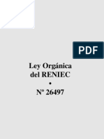 Ley 26497 Ley Organica de Reniec