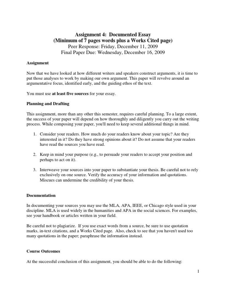 Writing documented essays conclusions