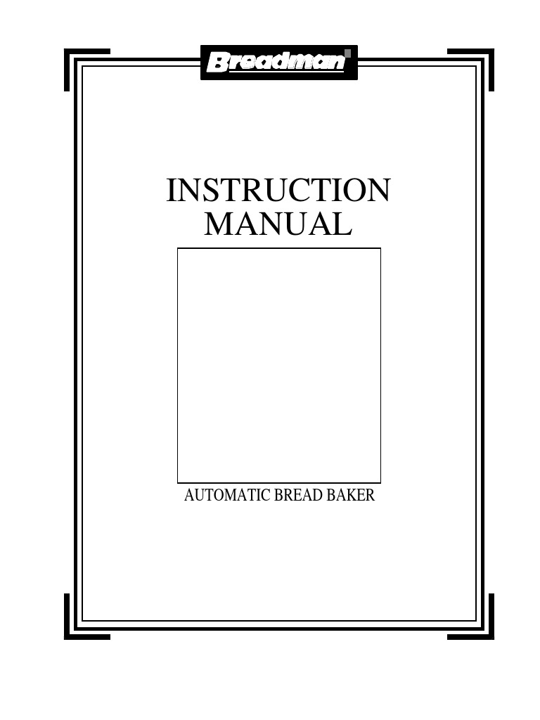Breadman Manual PDF Breads Dough
