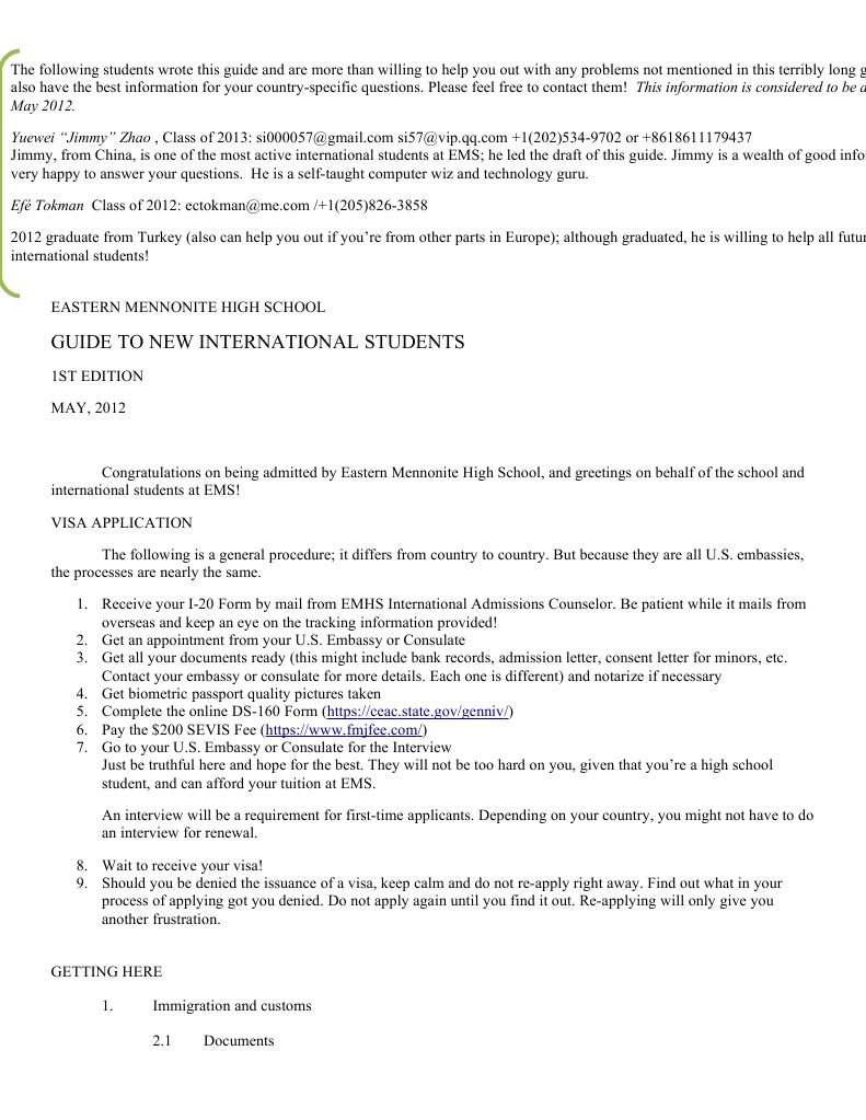 International Student Visa Guide | PDF | Identity Document | Travel Visa