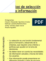 Criterios de Seleccion de La Informacion