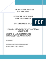 Unidad I y II de Sistemas Operativos