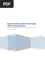 Rapid Transition Guide From Exchange 2003 To Exchange 2010