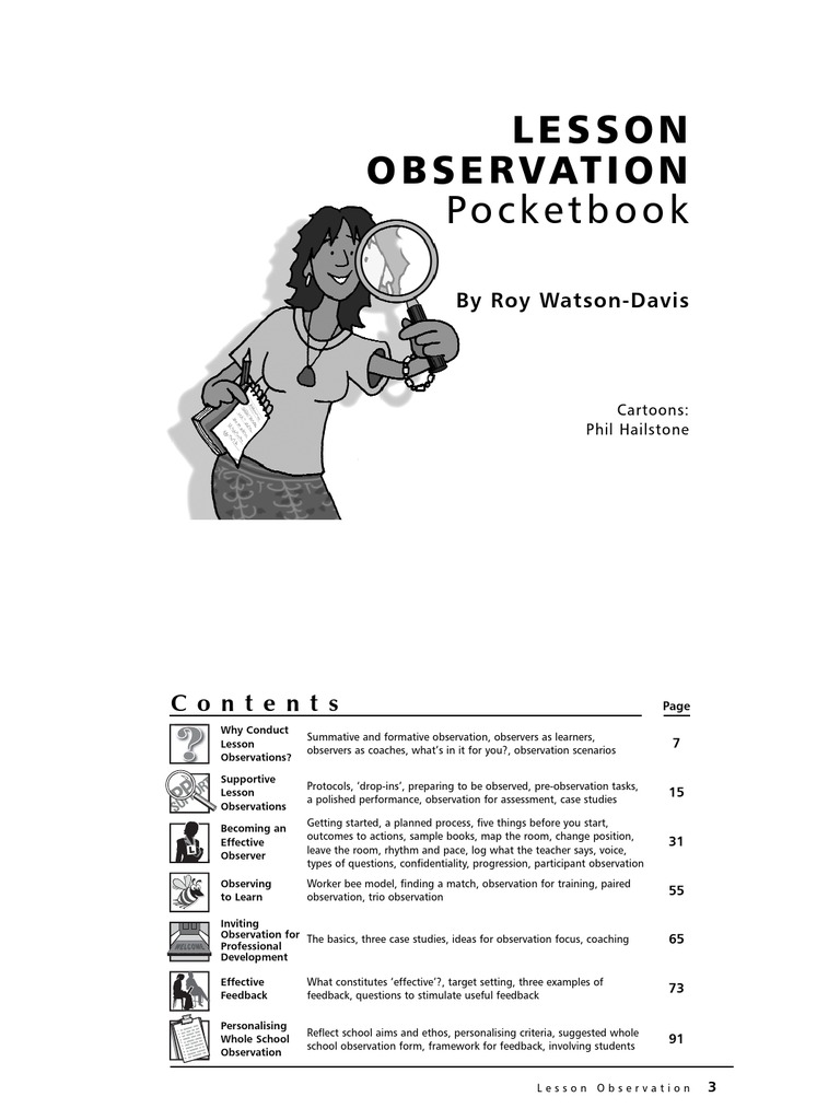 Effective Lesson Observation Strategies | PDF | Classroom | Teachers