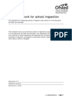 The Framework for School Inspection From September 2012