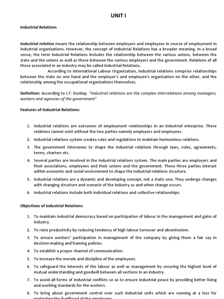 Understanding Industrial Relations Dynamics | PDF | International ...