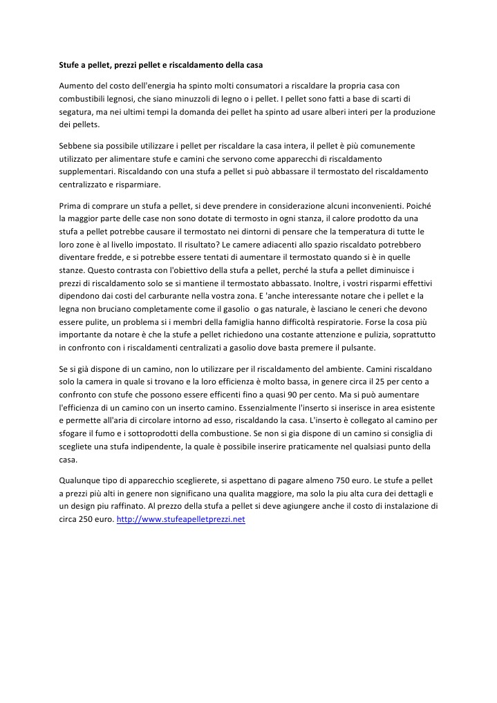 Stufe a pellet prezzi Confronto prezzi combustibili per riscaldamento
