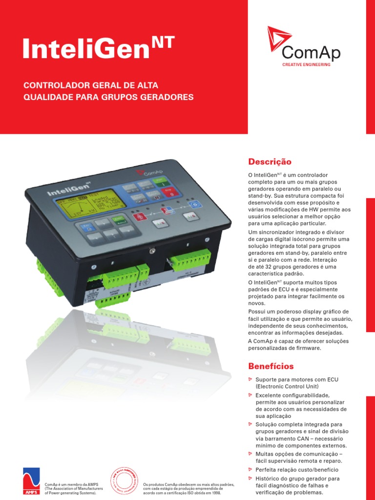 Controlador InteliGenNT para Geradores | PDF | Controlador lógico ...